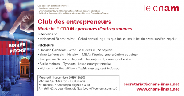 Soir&eacute;e Pitch 11/12/2019