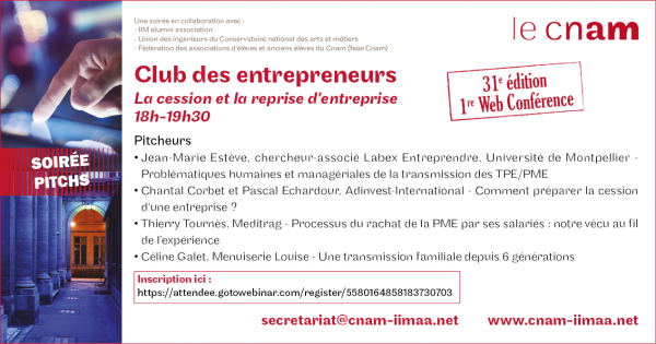 soiree pitch club entrepreneurs cnam